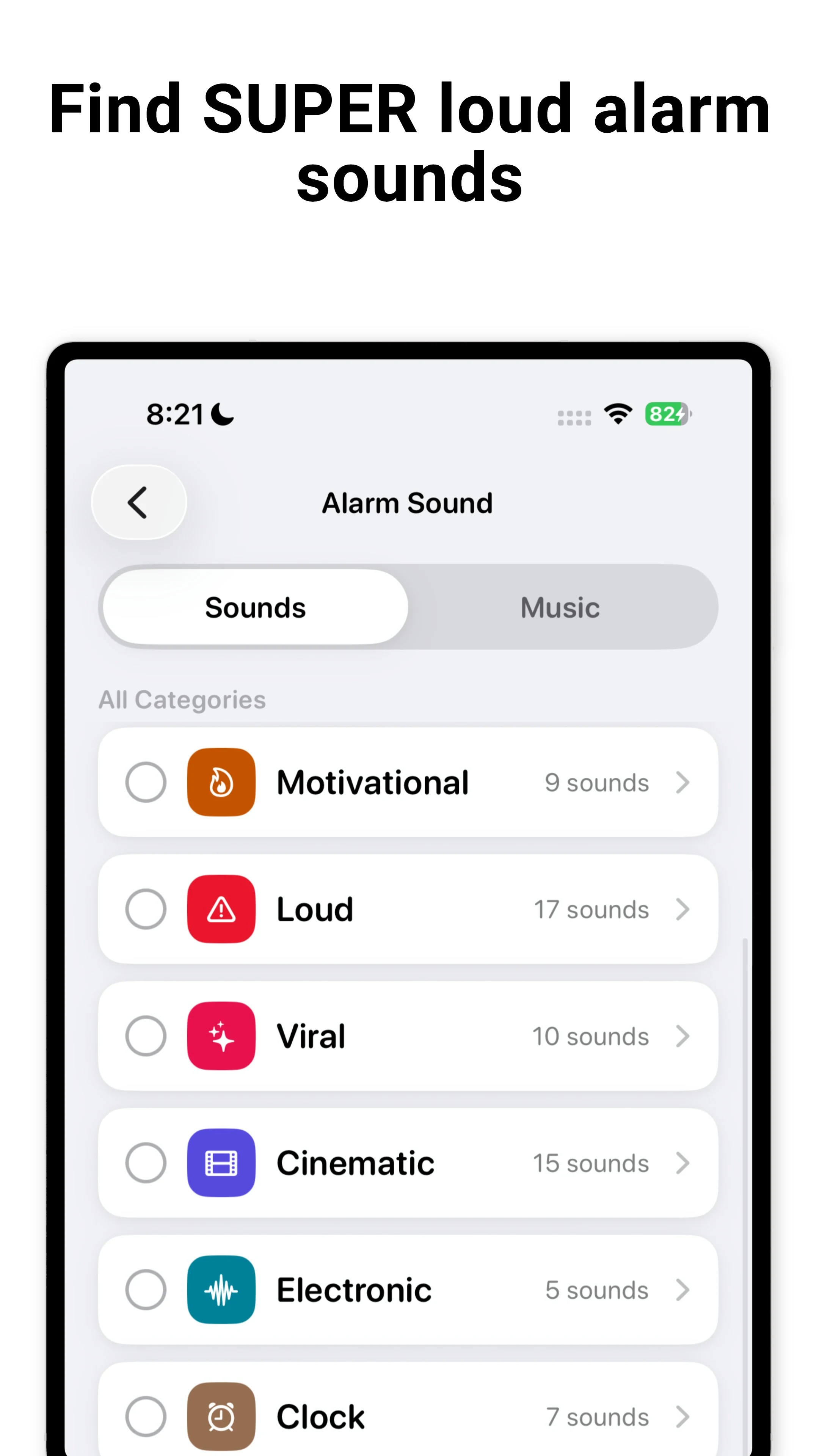 PushClock - Loud Alarm Clock screenshot